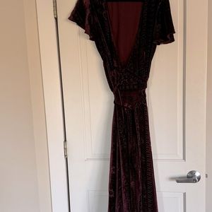 Polo Ralph Lauren Burgundy Wrap Dress